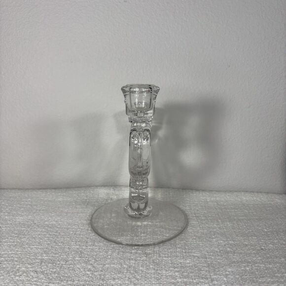 Single Mid Century Modern Crystal 3 Candle Holder Home Decor Elegant Classy - Picture 2 of 9